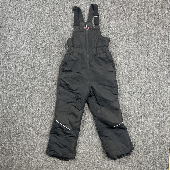Swiss Tech Kids Snow Bib Overalls Size S 6-6X Black Ski Pants Winter — photo 2